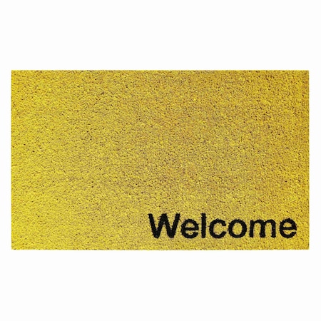 Calloway Mills Entrance Mat, Coir, Yellow, Black 105821729WELC